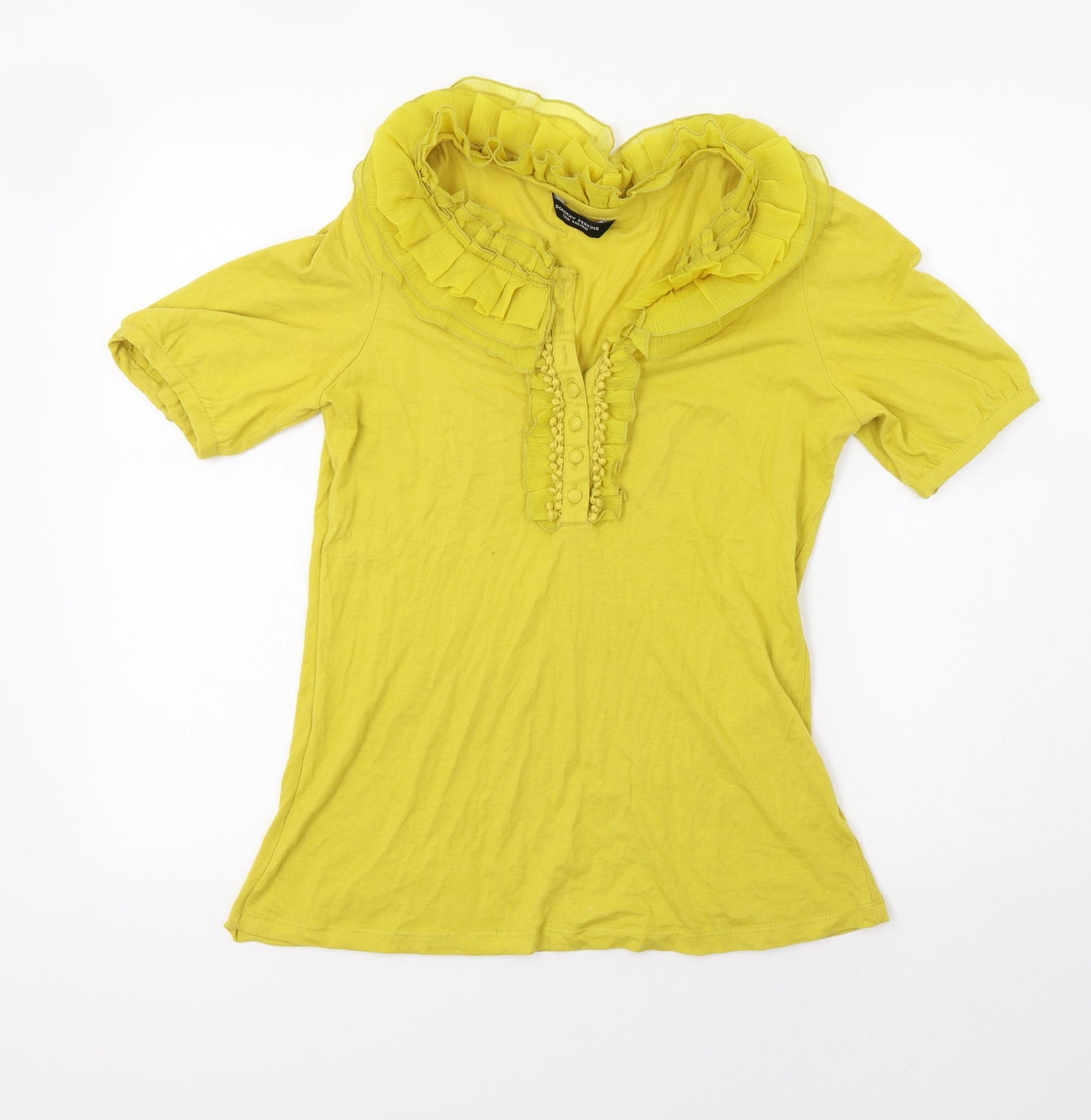 Dorothy Perkins Womens Yellow   Basic T-Shirt Size 12
