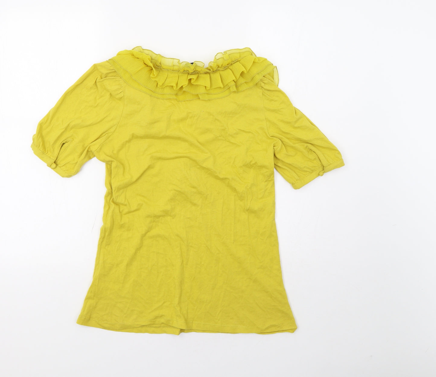 Dorothy Perkins Womens Yellow   Basic T-Shirt Size 12
