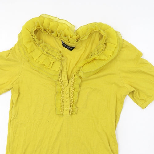 Dorothy Perkins Womens Yellow   Basic T-Shirt Size 12