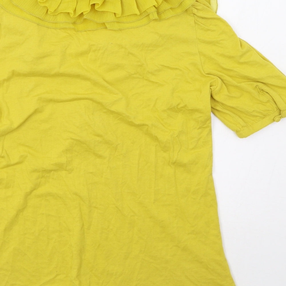 Dorothy Perkins Womens Yellow   Basic T-Shirt Size 12