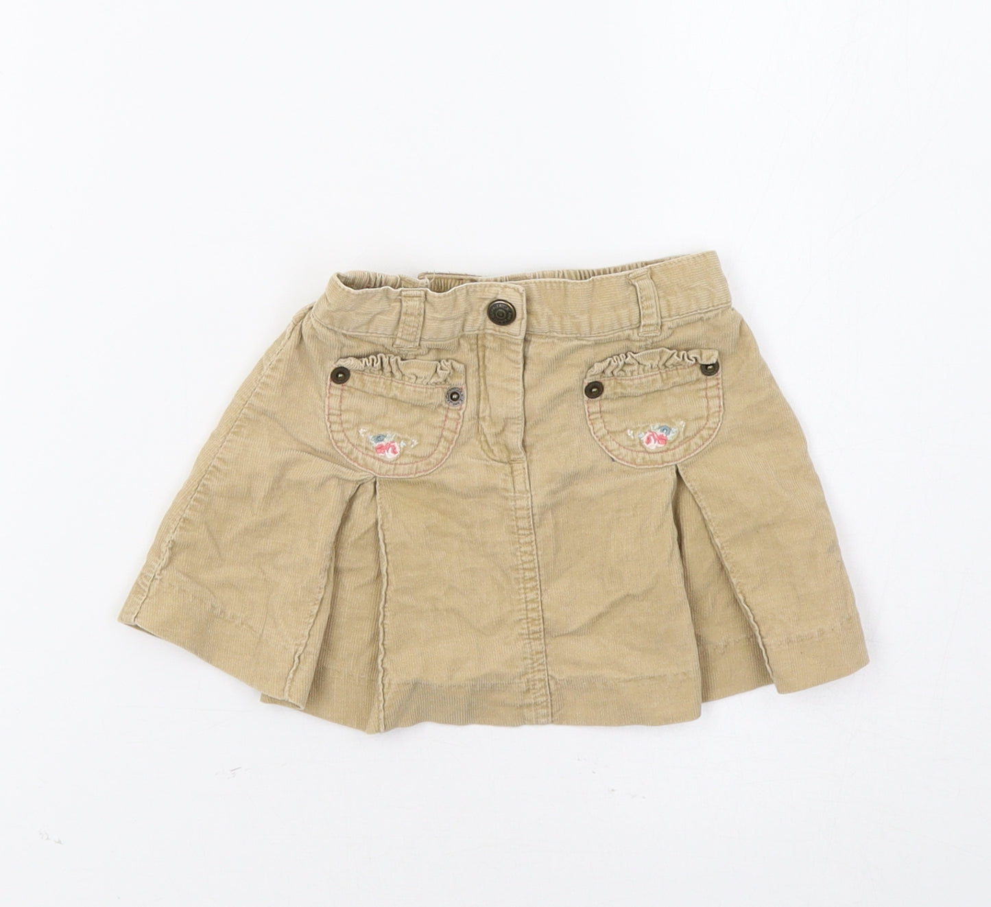 Janie & Jack Baby Brown Floral  Flare Skirt Size 6-9 Months