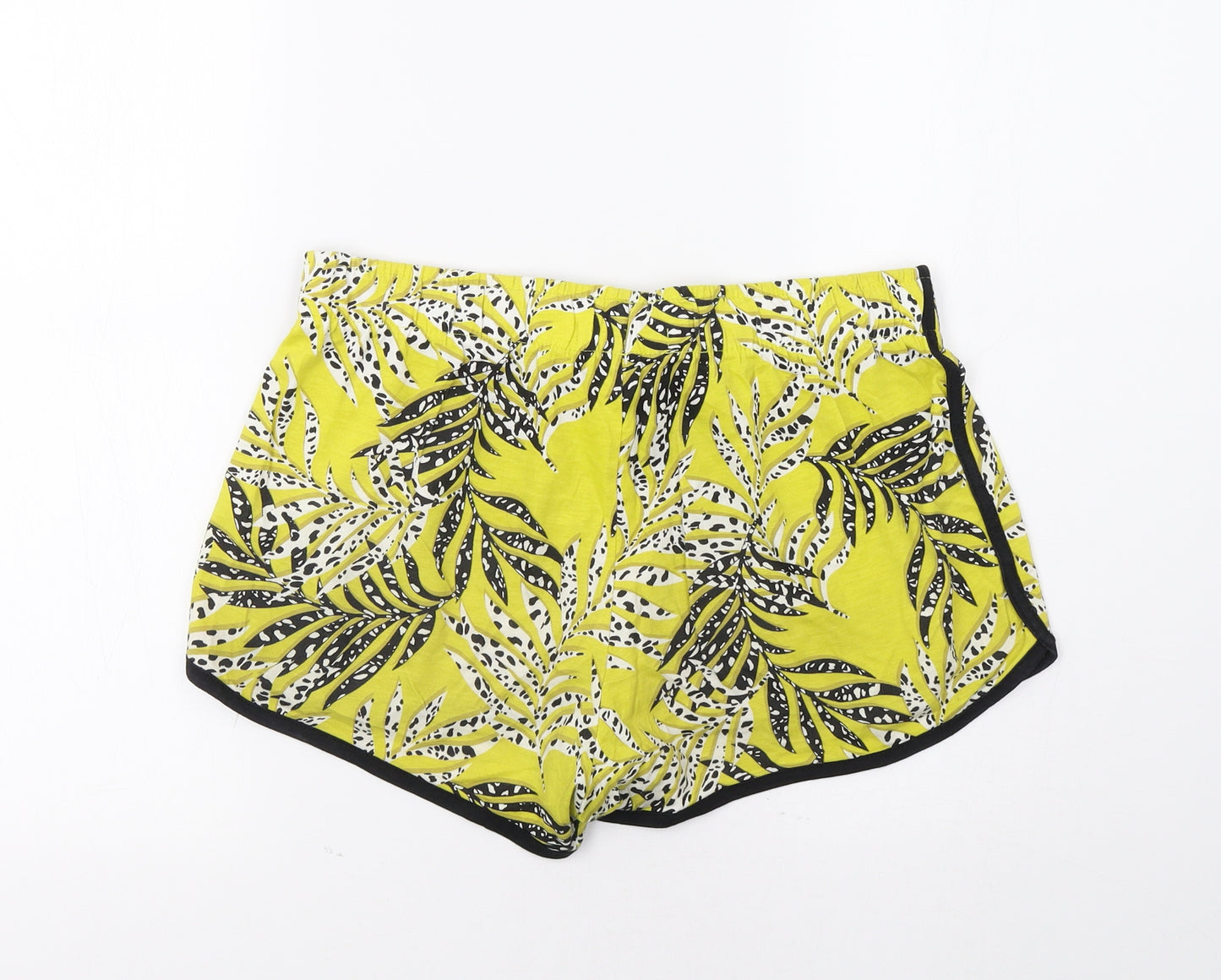 George Womens Yellow Floral  Bermuda Shorts Size 12