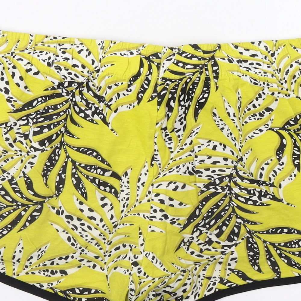 George Womens Yellow Floral  Bermuda Shorts Size 12