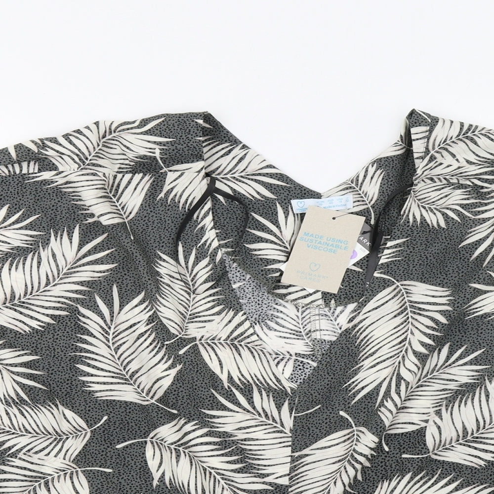Primark Womens Green Floral  Tunic Blouse Size 18