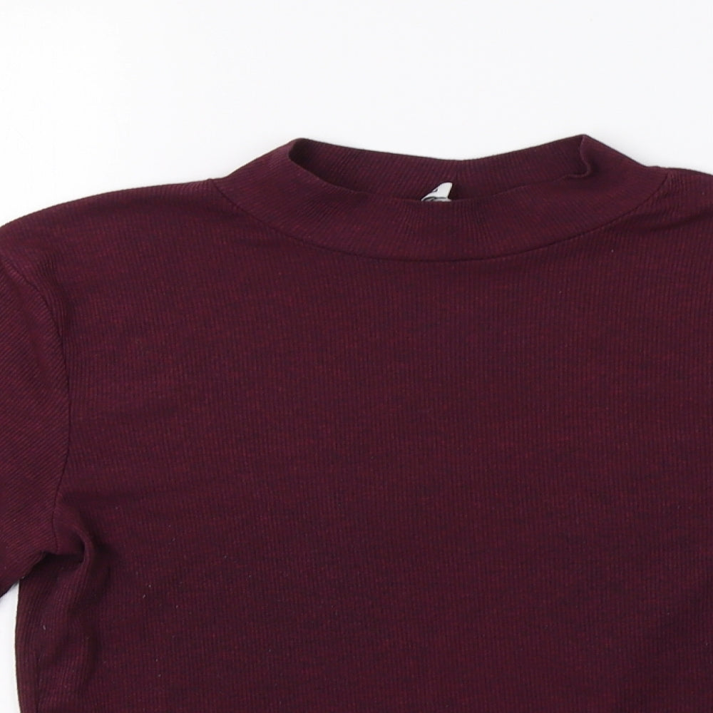 H&M Womens Purple   Cropped T-Shirt Size L