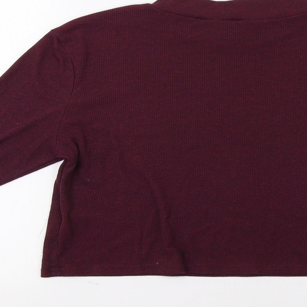 H&M Womens Purple   Cropped T-Shirt Size L