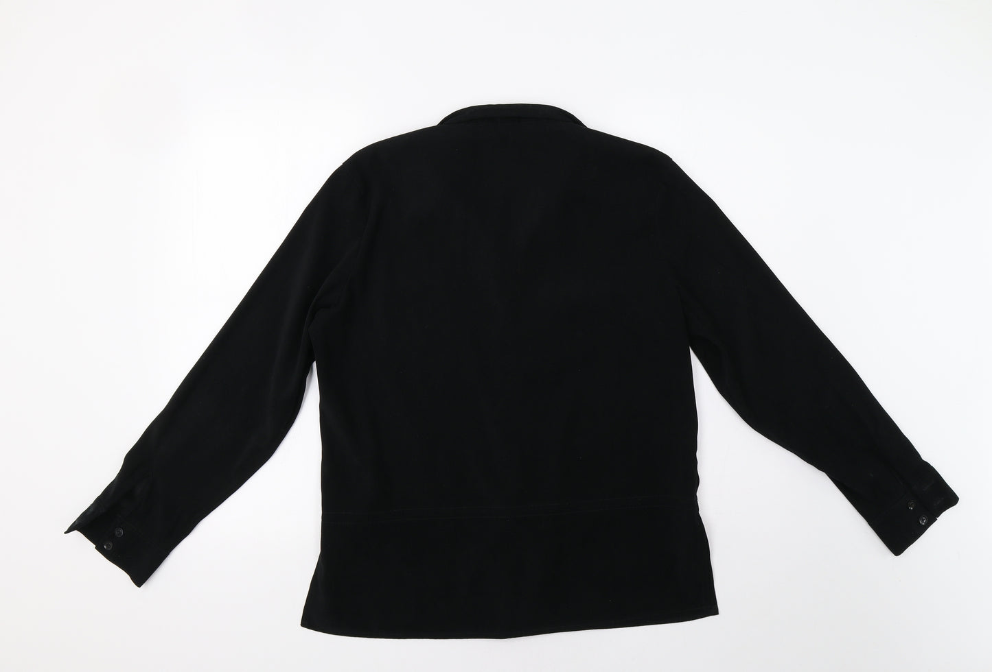 Isabelle Womens Black   Basic Button-Up Size 14