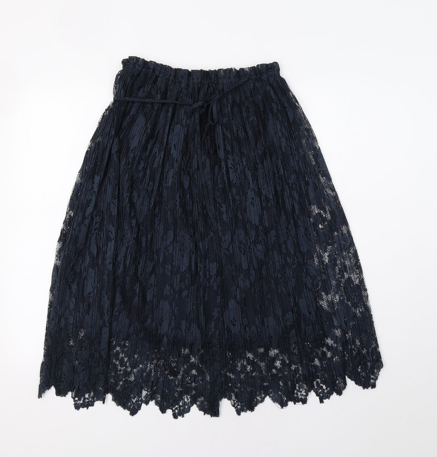 Zara Womens Blue Floral  A-Line Skirt Size M