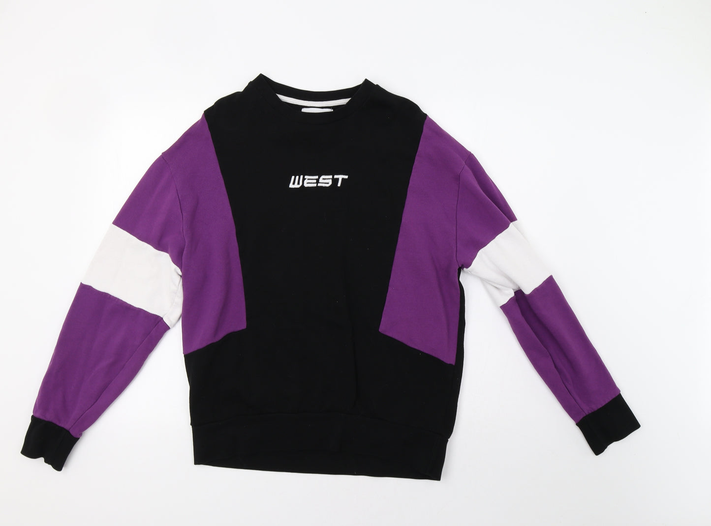 Primark Womens Purple Colourblock  Pullover Sweatshirt Size M