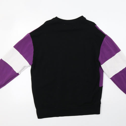 Primark Womens Purple Colourblock  Pullover Sweatshirt Size M
