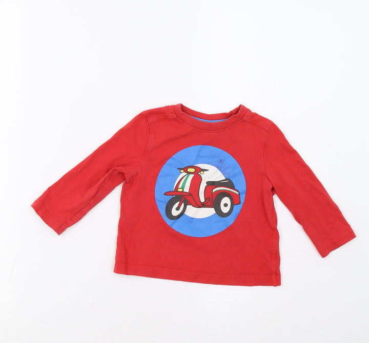 Miniclub Baby Red   Basic T-Shirt Size 9-12 Months  - Motorbike