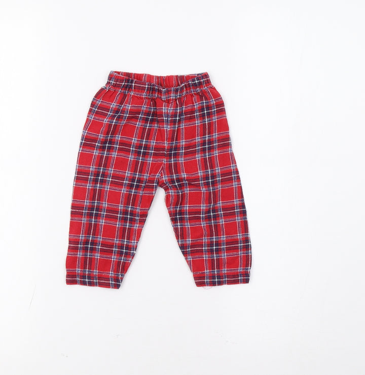 George Baby Red Check Pyjama Pants Size 6-9 Months