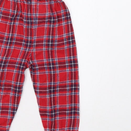 George Baby Red Check   Pyjama Pants Size 6-9 Months