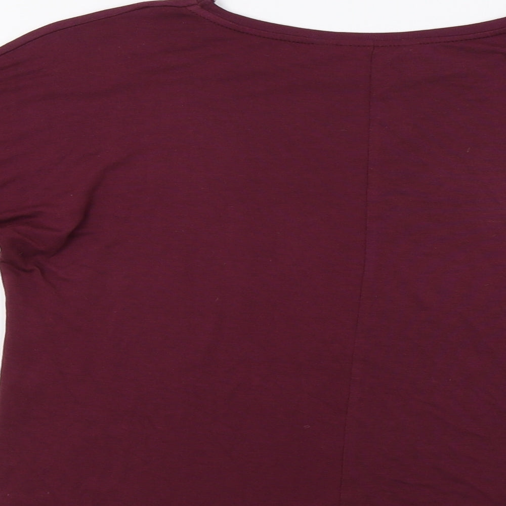 Peacocs Womens Purple   Basic Blouse Size 8
