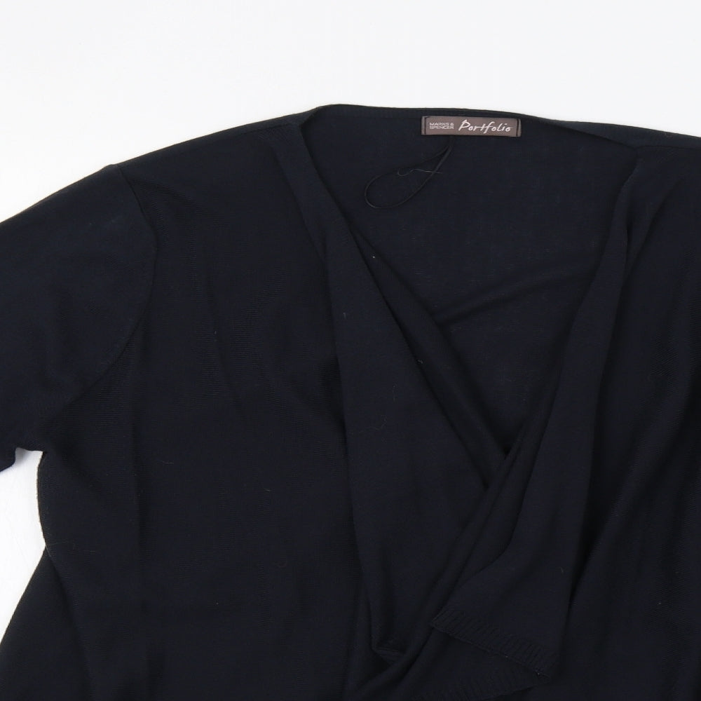 M&S Womens Blue   Cardigan Jumper Size 18