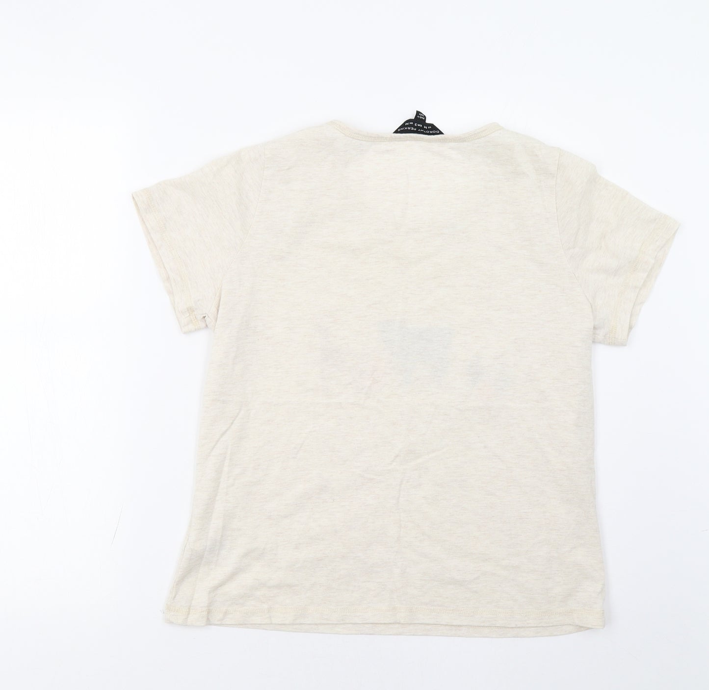 Dorothy Perkins Womens Beige   Basic T-Shirt Size M  - Forest Animals