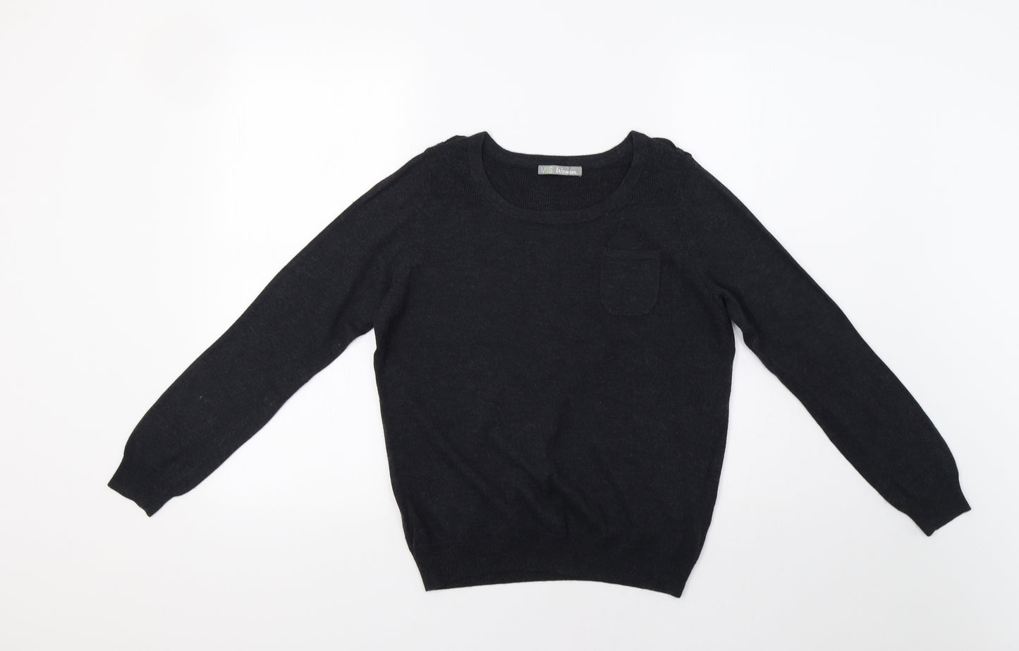 M&S Womens Grey   Pullover Jumper Size 12