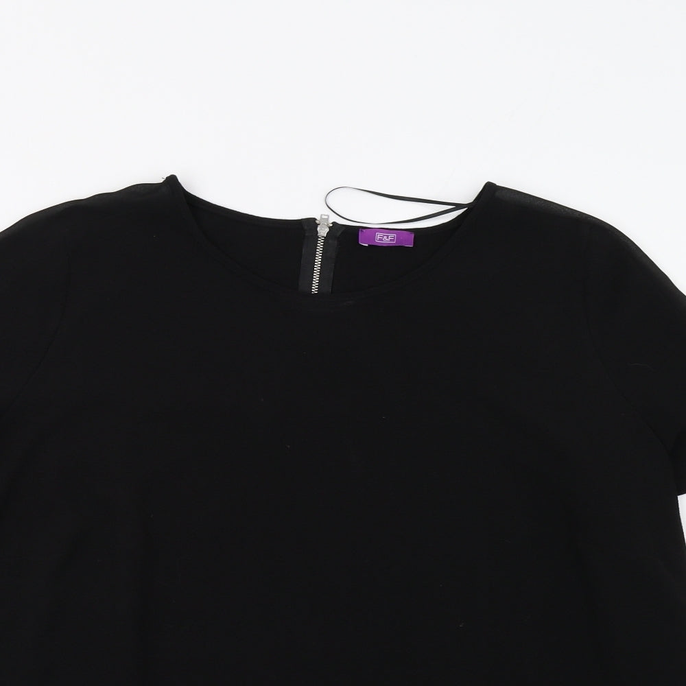 F&F Womens Black   Tunic Blouse Size 22