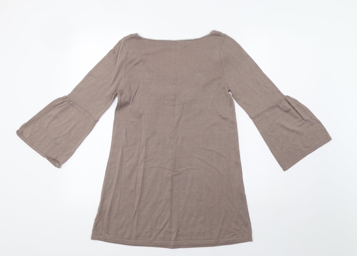 Nougat Womens Brown   Pullover Jumper Size S  - Embellished Collar