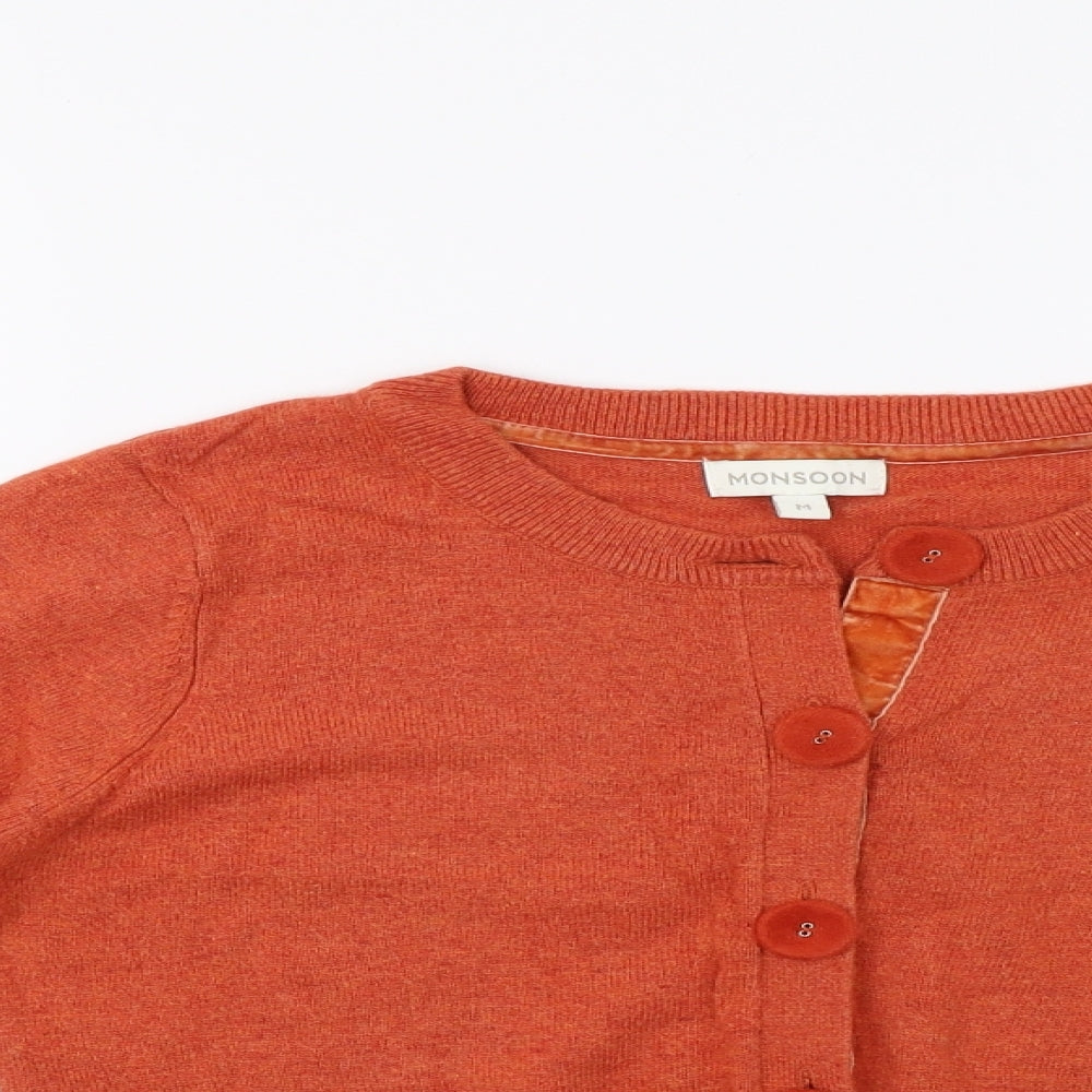 Monsoon Womens Orange   Cardigan Jumper Size M