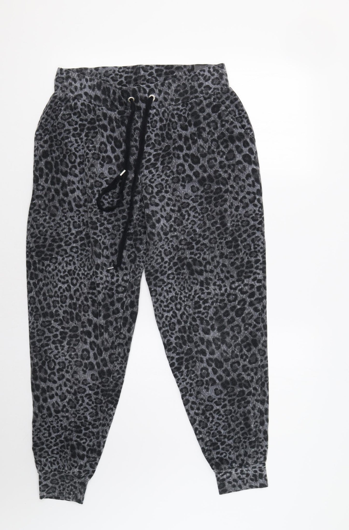 M&S Womens Grey Animal Print   Lounge Pants Size 10