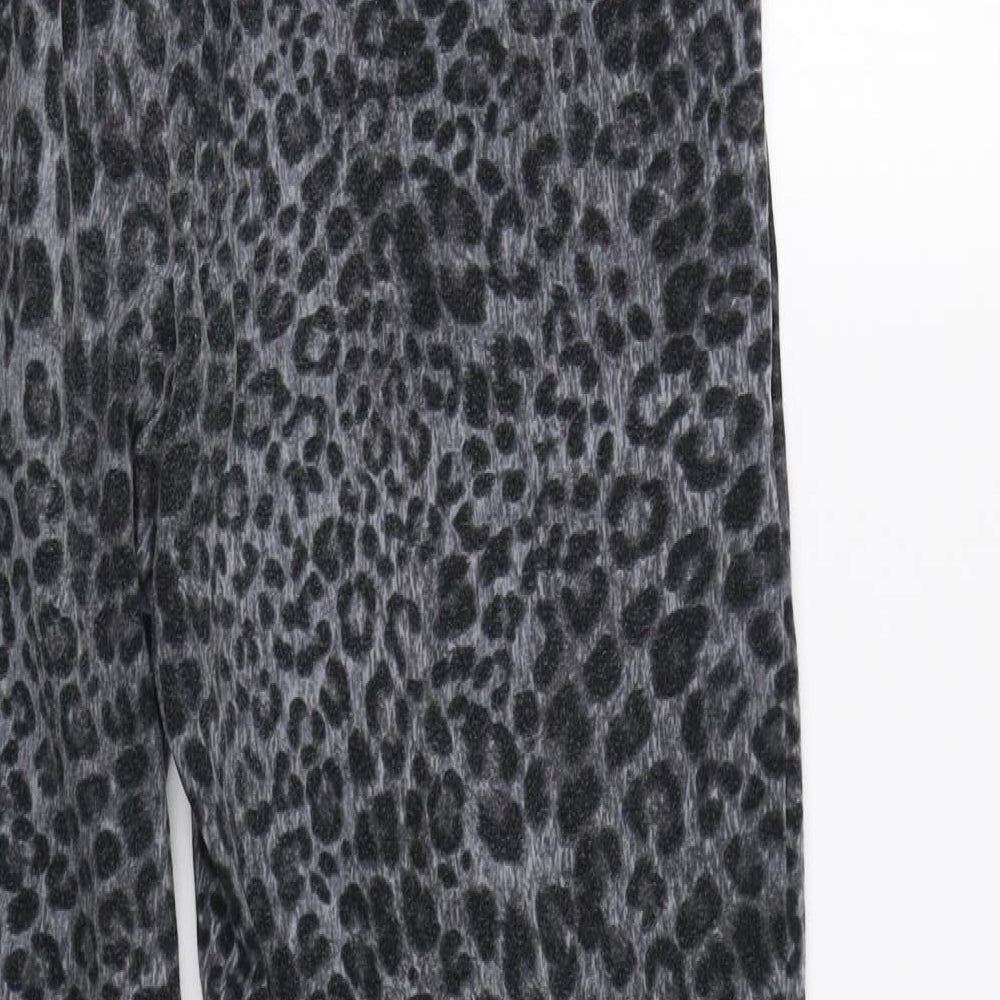M&S Womens Grey Animal Print   Lounge Pants Size 10