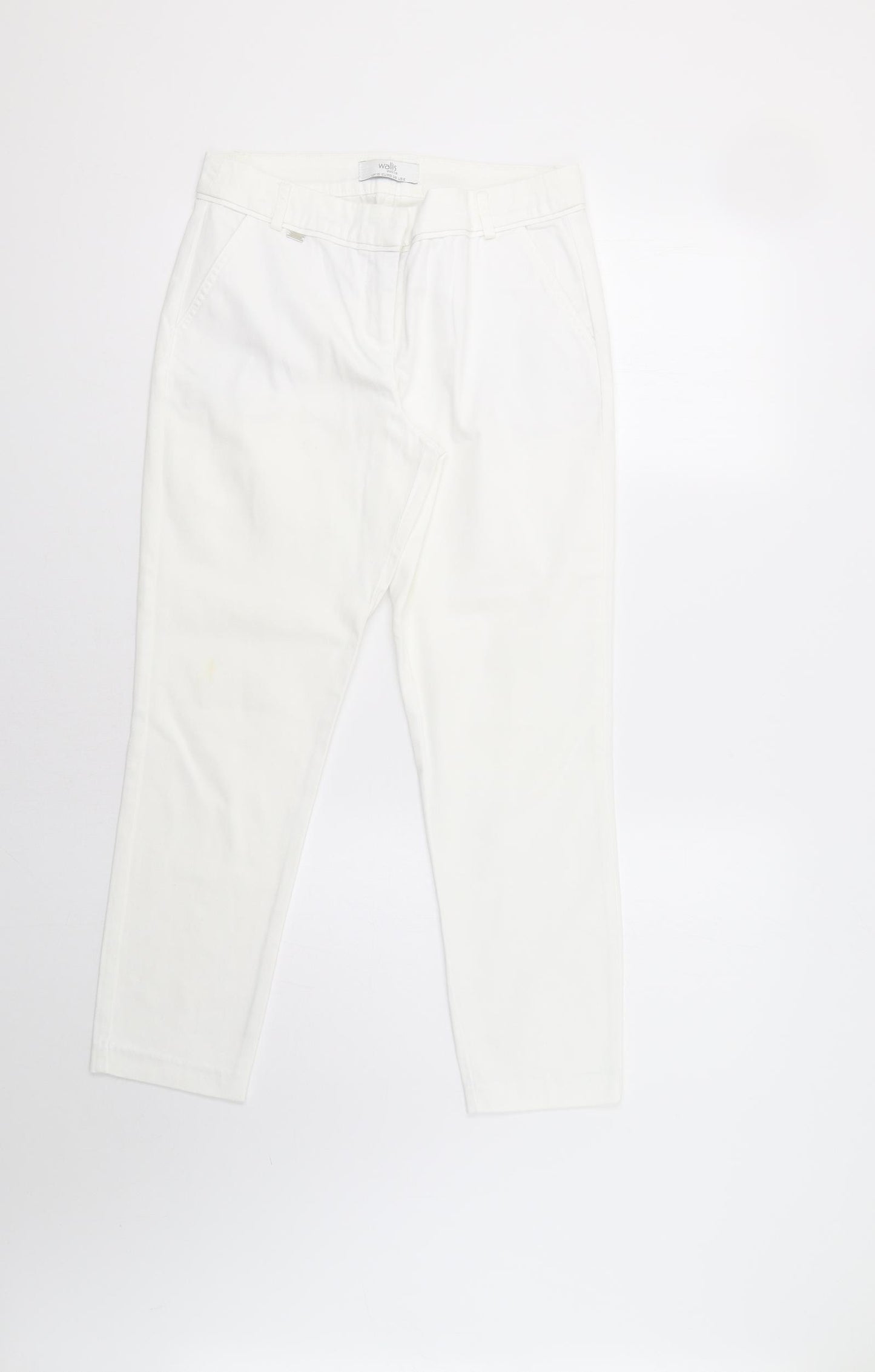 Wallis Womens White   Dress Pants Trousers Size 10 L25 in