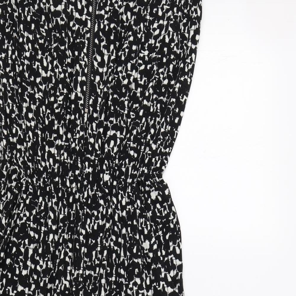 M&S Womens Black Geometric  Jumpsuit One-Piece Size 12