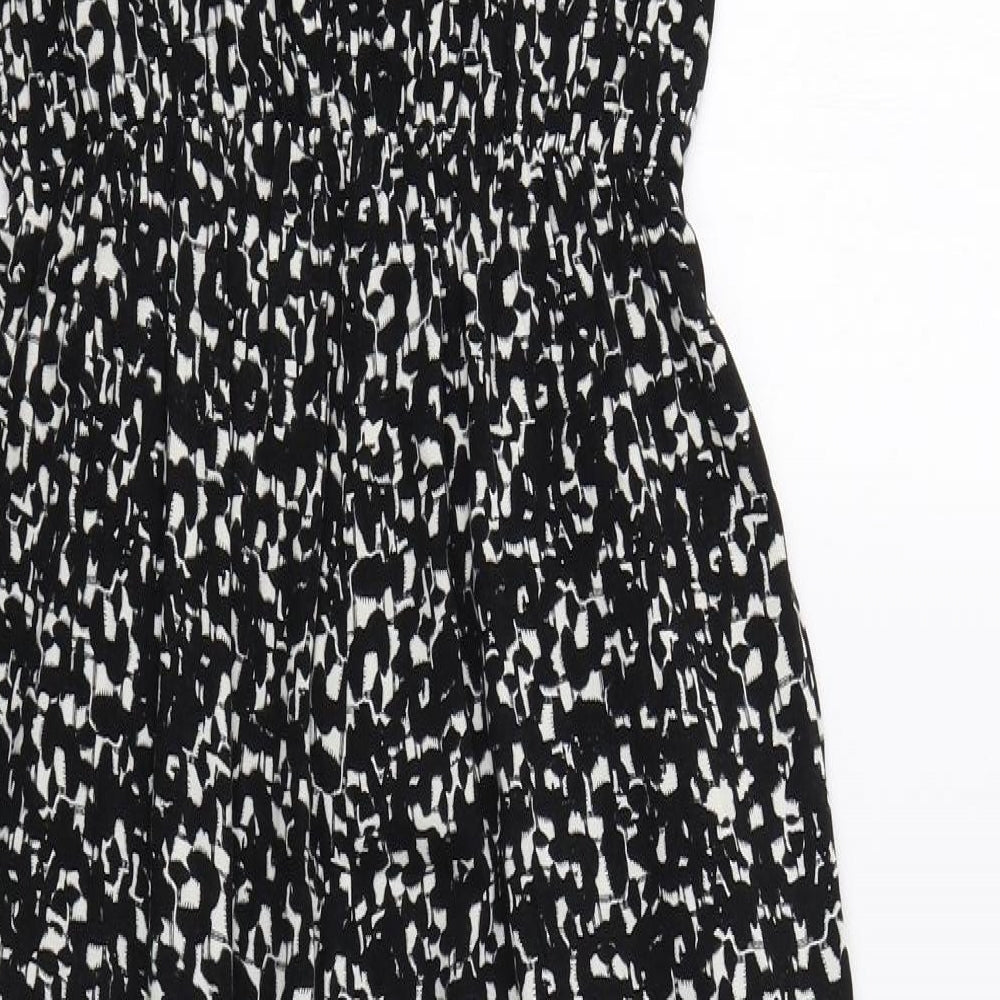 M&S Womens Black Geometric  Jumpsuit One-Piece Size 12