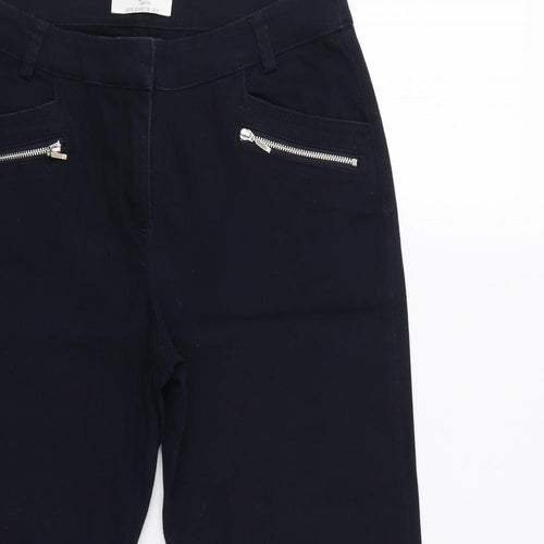 Wallis Womens Blue   Cropped Trousers Size 12 L23 in