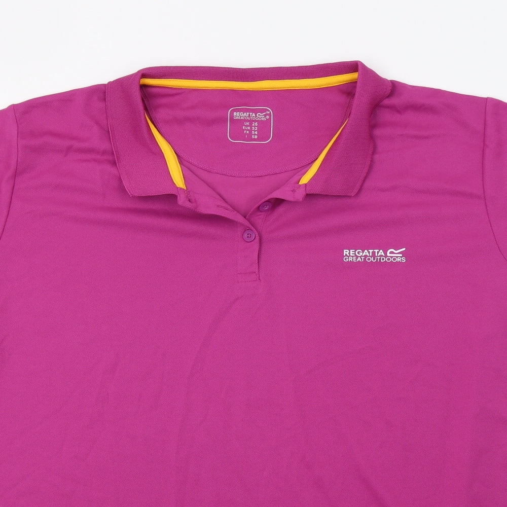 Regatta Womens Purple   Basic Polo Size 26