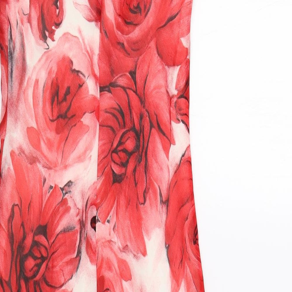 Libra Womens Red Floral  Slip Dress  Size 8
