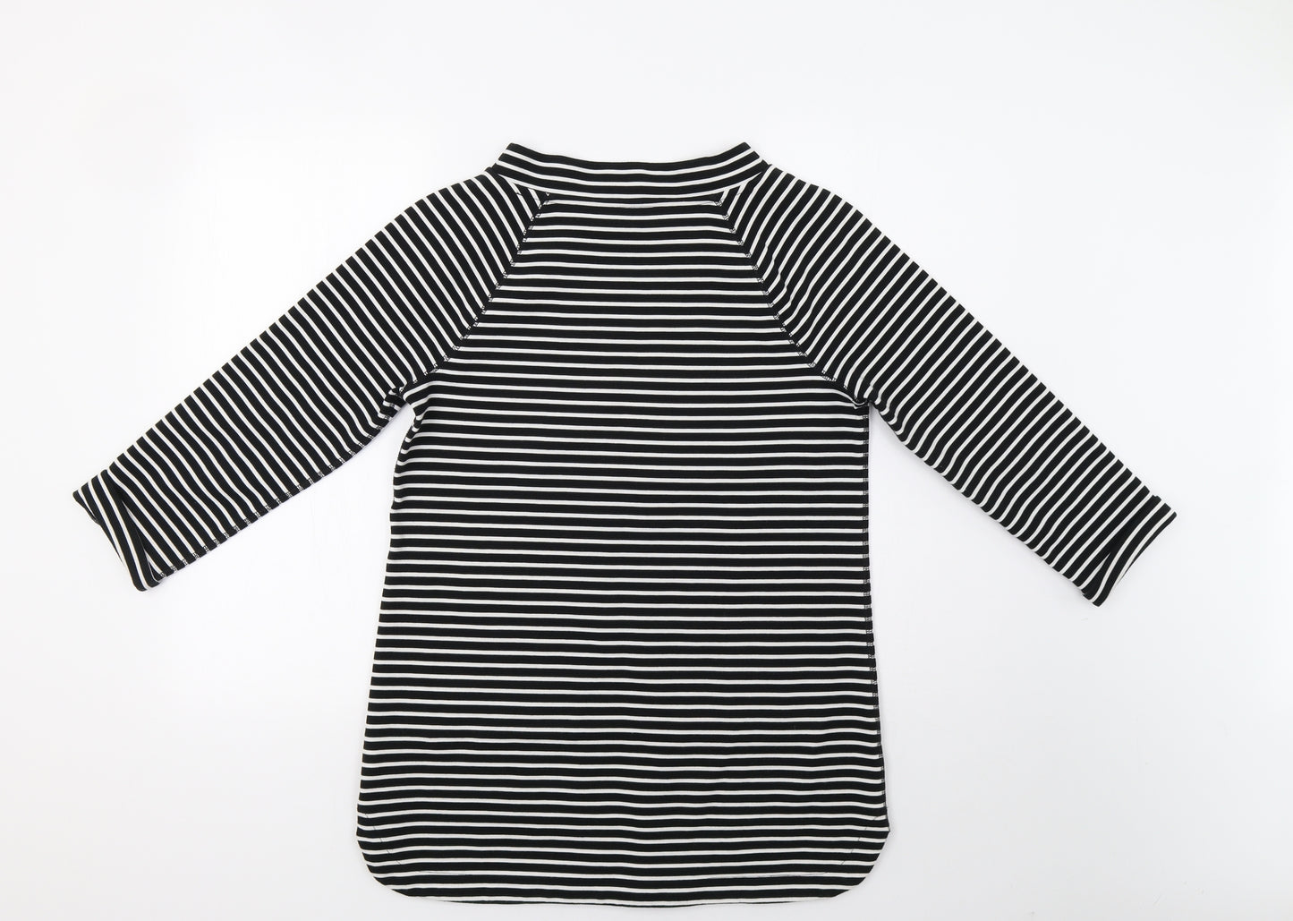 Land's End Womens Black Striped  Tunic Jumper Size S