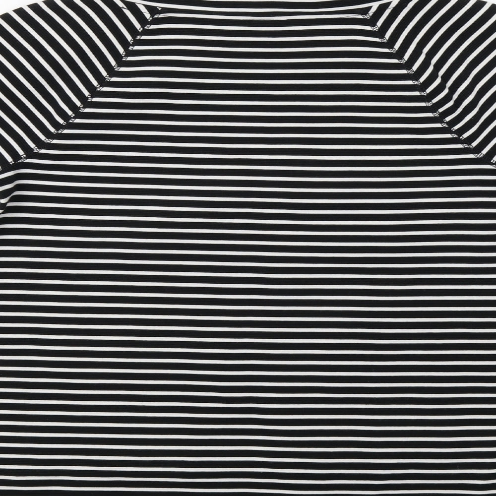 Land's End Womens Black Striped  Tunic Jumper Size S