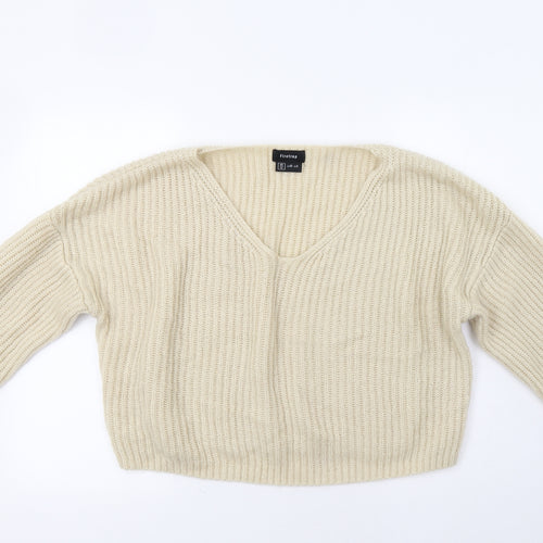 Firetrap Womens Beige  Knit Pullover Jumper Size 12