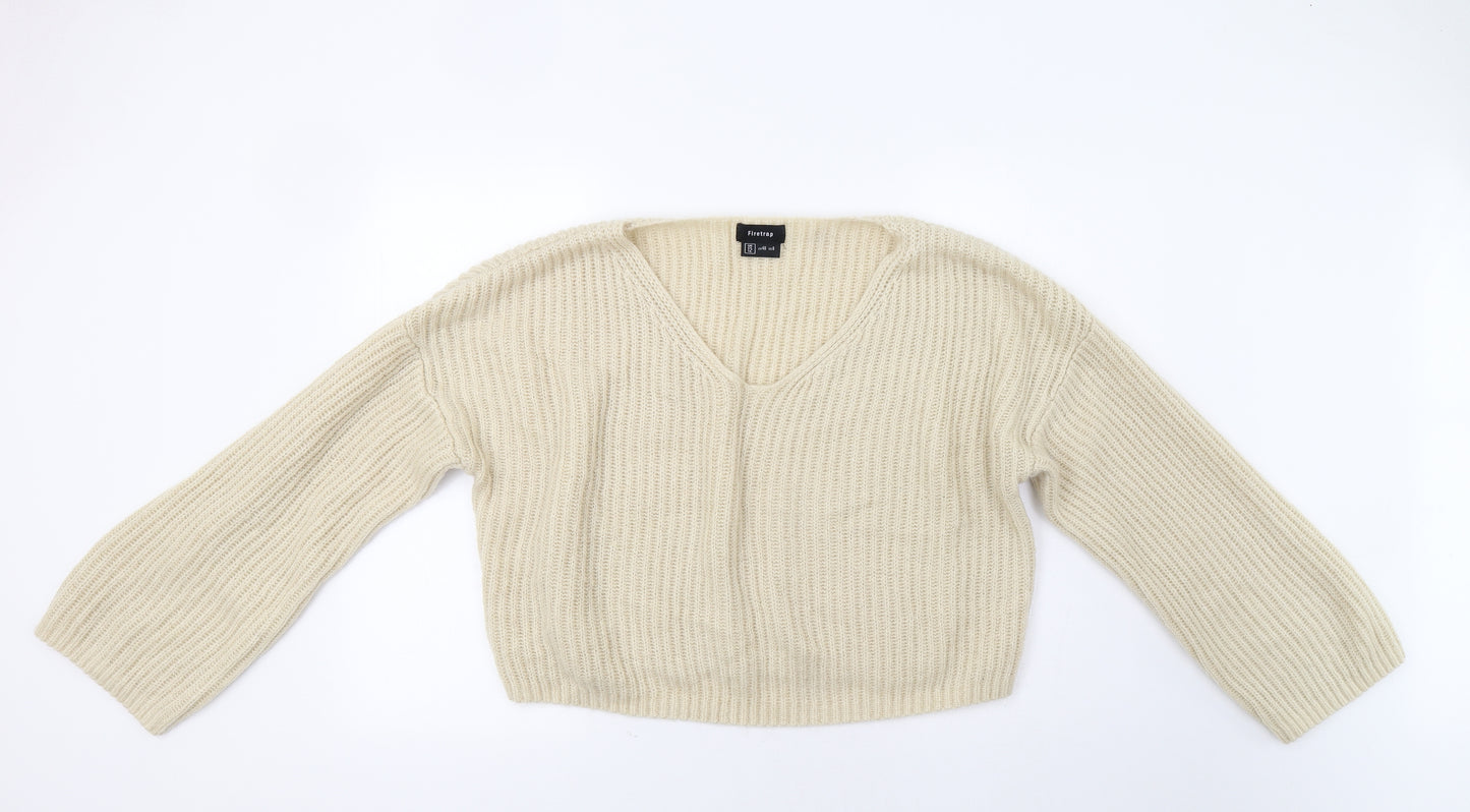 Firetrap Womens Beige  Knit Pullover Jumper Size 12