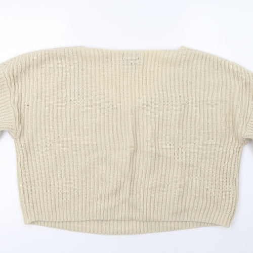 Firetrap Womens Beige  Knit Pullover Jumper Size 12