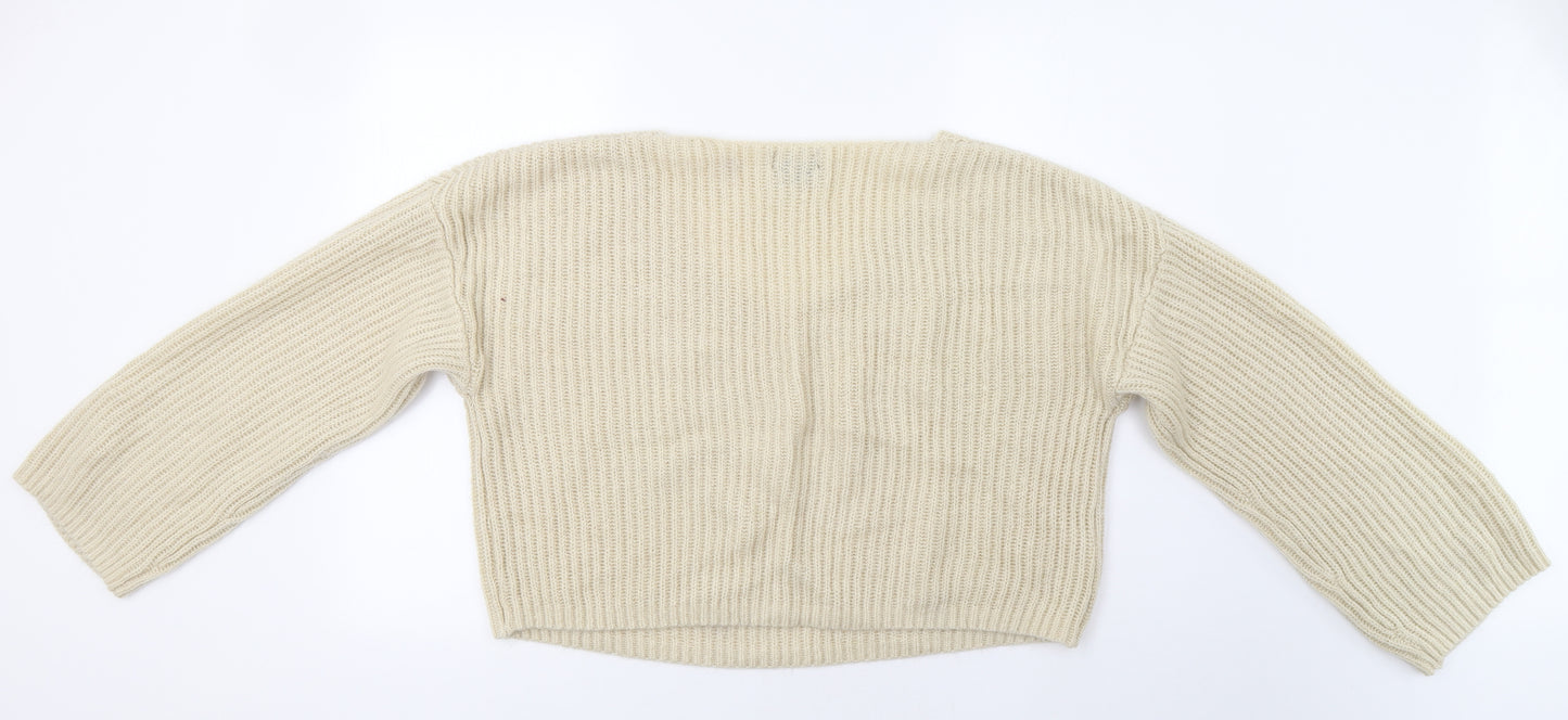 Firetrap Womens Beige  Knit Pullover Jumper Size 12
