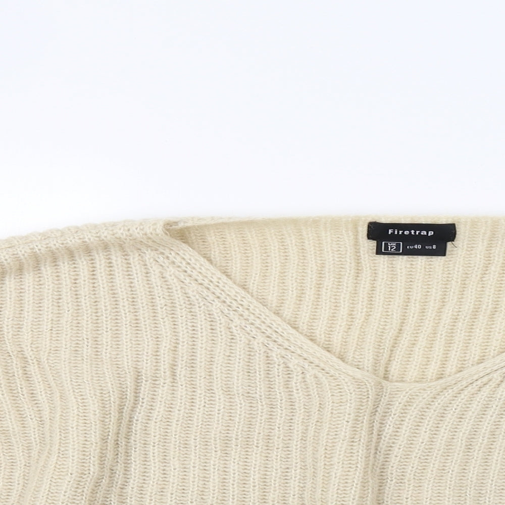 Firetrap Womens Beige  Knit Pullover Jumper Size 12