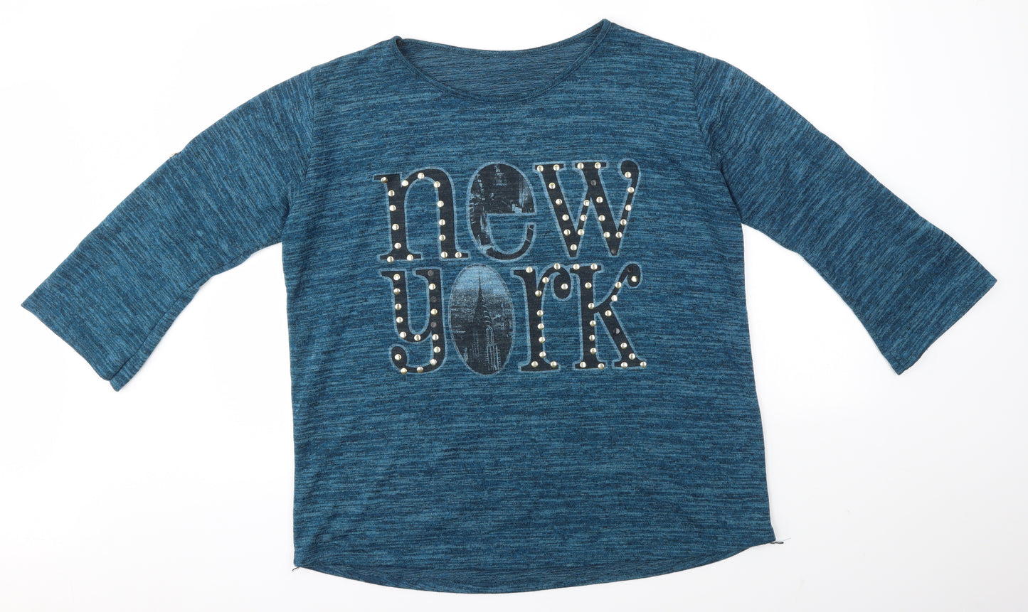 Preworn Womens Blue   Basic Blouse Size XL  - NEW YORK