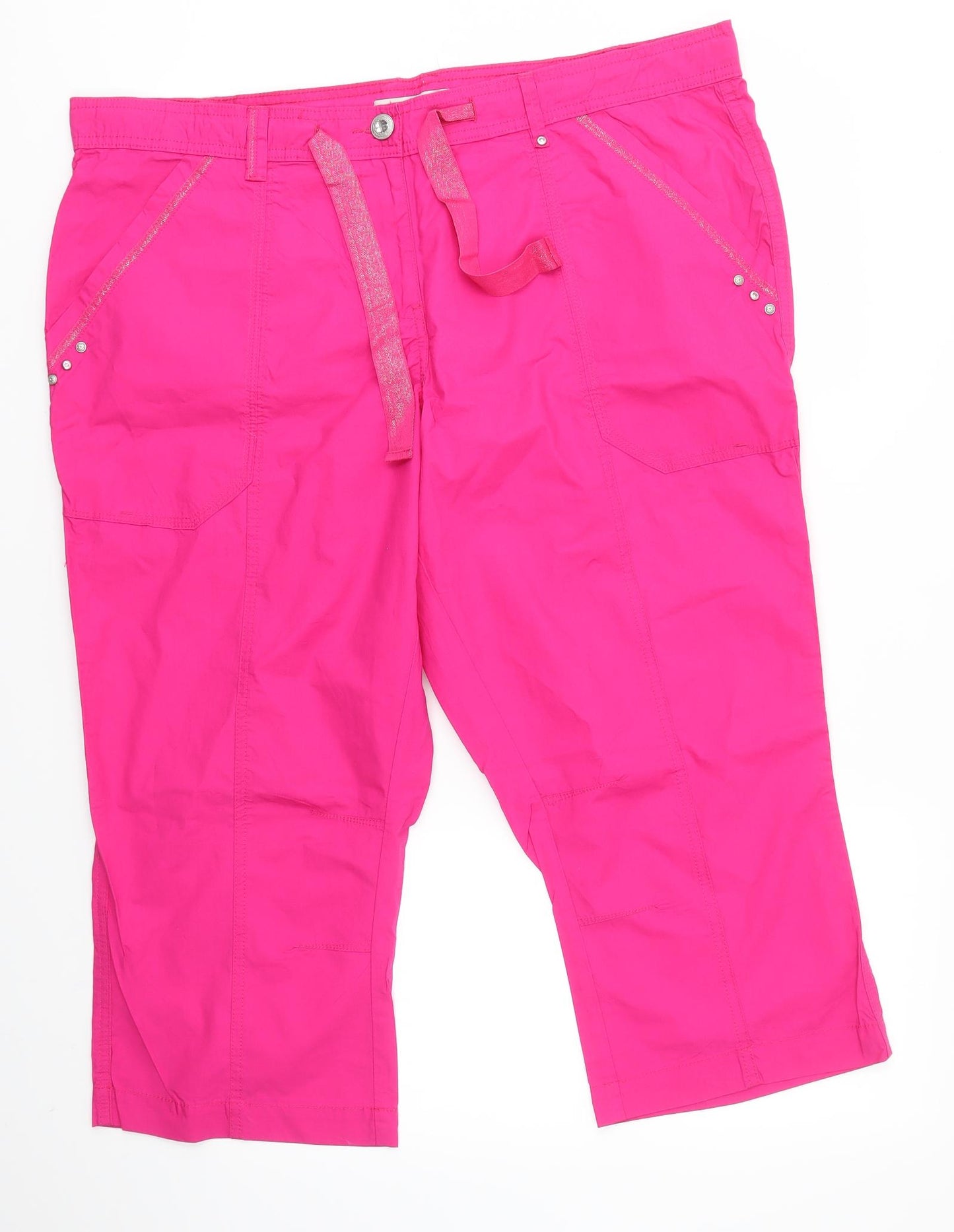 George Womens Pink   Cropped Trousers Size 20 L21 in