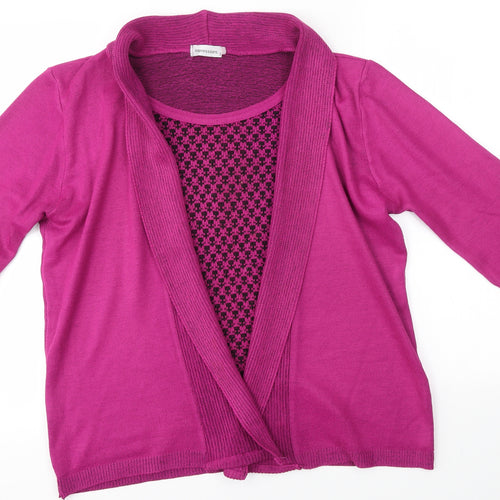 Impressions Womens Purple   Cardigan Jumper Size L