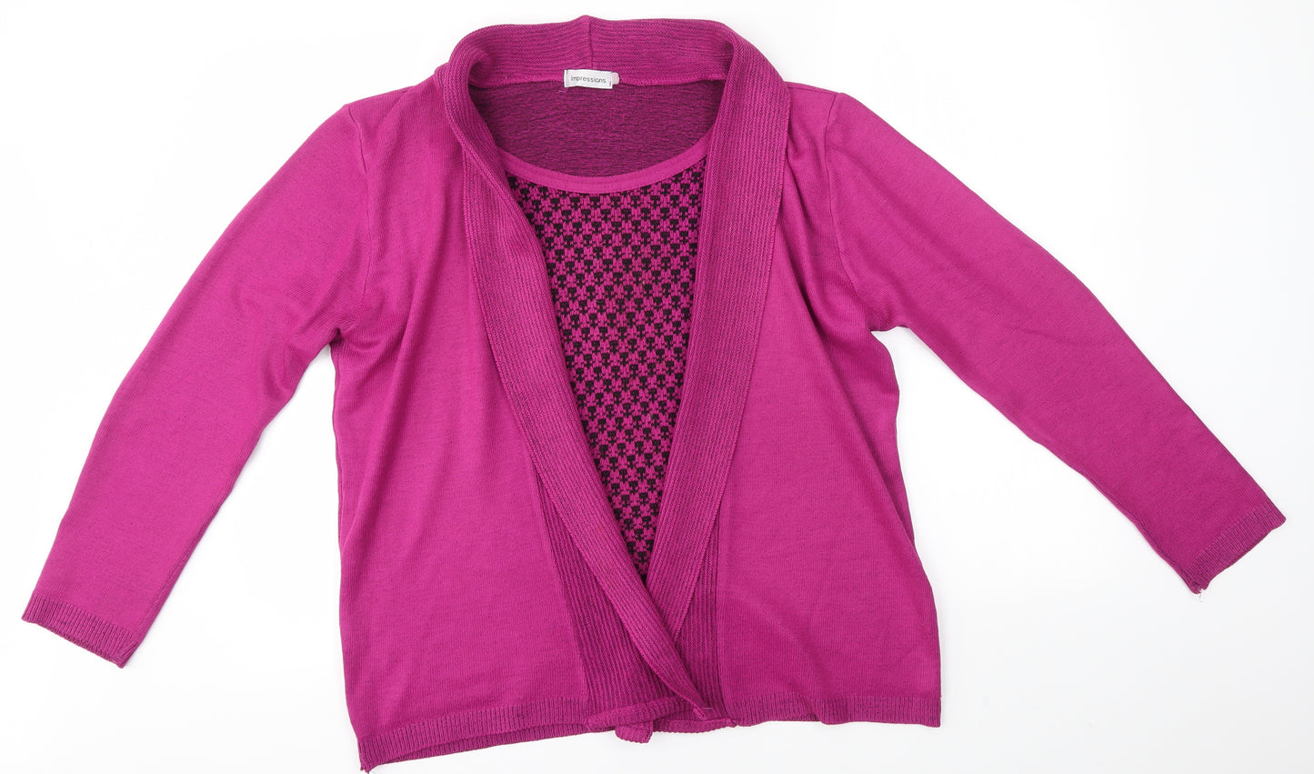 Impressions Womens Purple   Cardigan Jumper Size L
