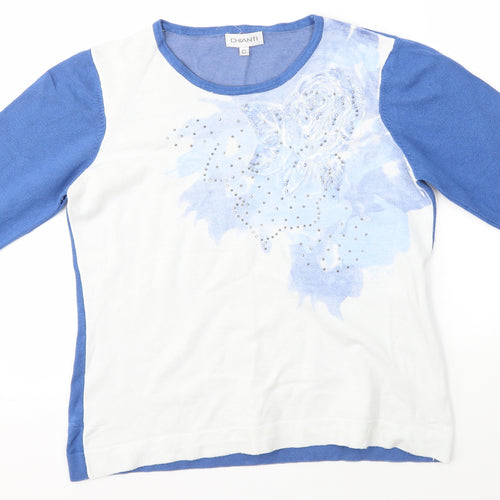 CHIANTI Womens Blue   Pullover Jumper Size L
