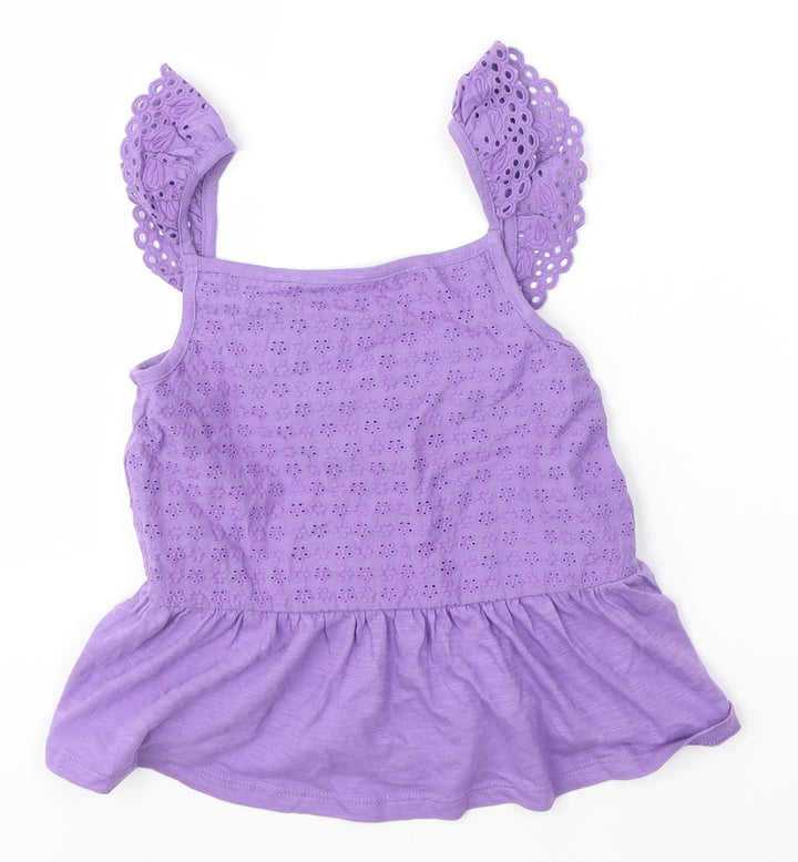 NEXT Girls Purple Basic Blouse Size 5 Years