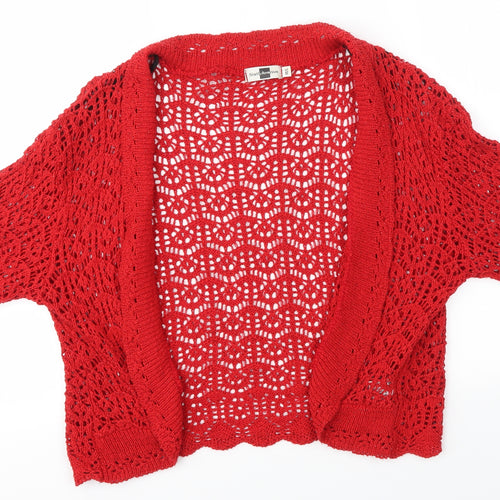 Sixth Avenue Womens Red   Cardigan Jumper Size M
