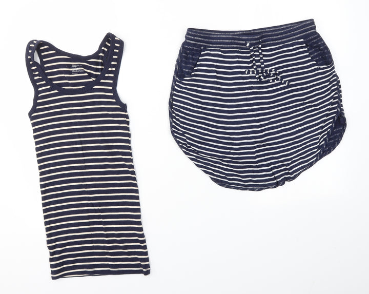Gap Womens Blue Striped Mini Skirt Size XS