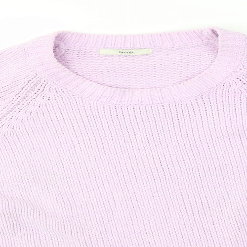 George Womens Purple   Pullover Jumper Size M