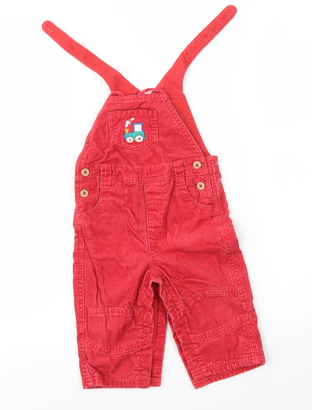 John Lewis Baby Red   Dungaree One-Piece Size 6-9 Months