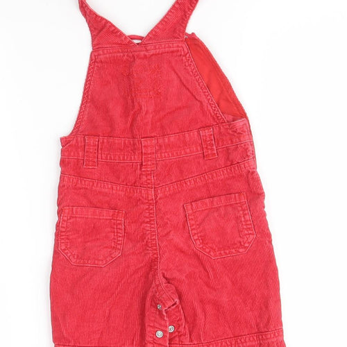 John Lewis Baby Red   Dungaree One-Piece Size 6-9 Months